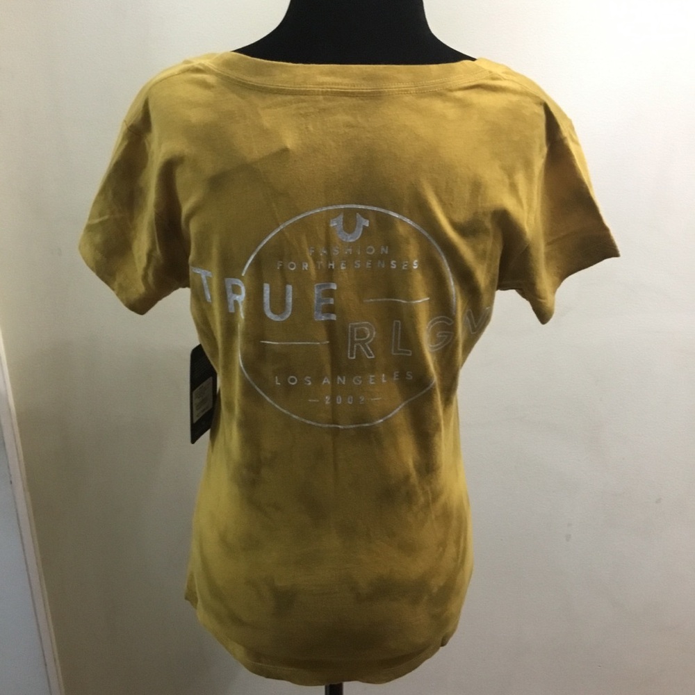 NWT True Religion Foil V Neck Tee